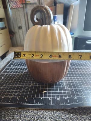 Michael's Two-tone Craft Pumpkin White On Top Coppery Gold On Bottom. - Thumbnail 6