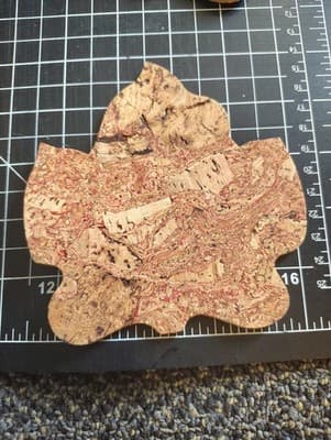 Maple Leaf Coasters set of 6 Sustainable All Natural Portugal Cork - Thumbnail 4