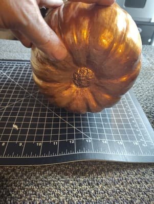 Michael's Two-tone Craft Pumpkin White On Top Coppery Gold On Bottom. - Thumbnail 4