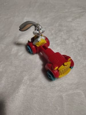 Vintage Plastic 1992 Bugs Bunny Red Stretch Car Warner Bros Toy Looney Tunes - Thumbnail 3