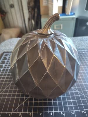 Robert Stanley Signature Collection Silver Color Pumpkin Decor. - Thumbnail 3