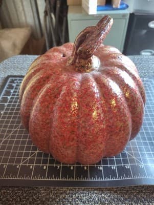 Ceramic speckled pumpkin Halloween fall home decor