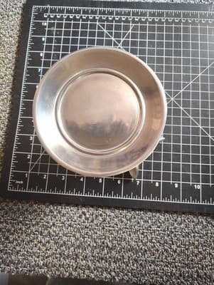 Silver Metal Bunny Dish Easter Spring Made Candle Holder, Candle Included Used - Thumbnail 3