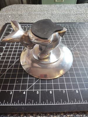 Silver Metal Bunny Dish Easter Spring Made Candle Holder, Candle Included Used - Thumbnail 8