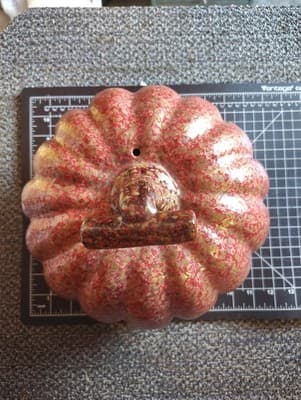 Ceramic speckled pumpkin Halloween fall home decor - Thumbnail 5