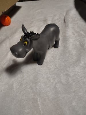 Vintage JARU JA-RU DONKEY Vinyl RUBBER Animal Toy Figure Smiling Horse - Thumbnail 2