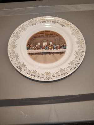 Lord's Last Supper Plate First Edition Sanders Mfg Co Nashville TN 23K Gold 10"