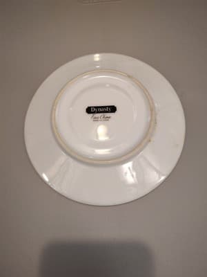 Dynasty Fine China Dalian Orange Rust Yellow Flower Saucer Cup Plate - Thumbnail 2