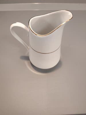 Lynn's Valentine Gold Trimmed Cream Pitcher