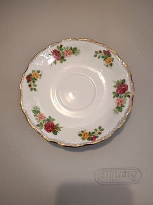 Tienshan Rose Y.S Rose With Gold Trim 5.75" Saucer