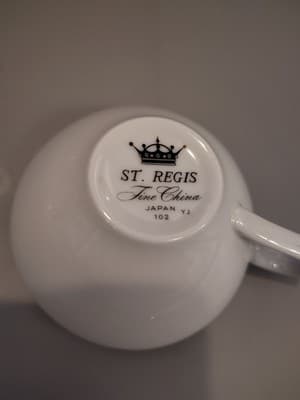 St Regis 102 Teacup Replacement Cup Porcelain Japan White Gold Tone Border - Thumbnail 4