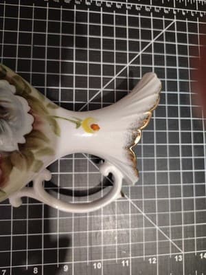 Lenwile China ARDALT JAPAN Hand Painted Floral Pitcher Vase Gilded Accents 7" - Thumbnail 7