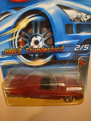 Hot Wheels 1963 Thunderbird 2006 #181 White/Orange - Thumbnail 2