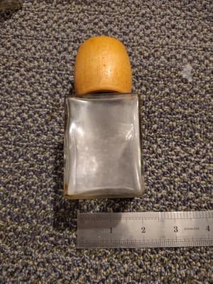 Vintage 1980's English Leather Cologne 4oz Empty Bottle Wooden Top With Label - Thumbnail 2