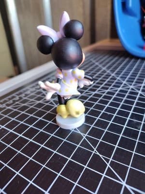 Disney Minnie Mouse Cake Topper Classic Purple Dress Yellow Dot Figure Toy Model - Thumbnail 2