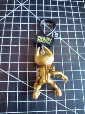 2018 Bendy and the Dark Revival EXCULSIVE Gold Keychain - Thumbnail 4