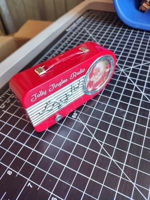 Mr. Christmas Radio Ornament Musical Red Jolly Jingle Bells Santa - Thumbnail 4