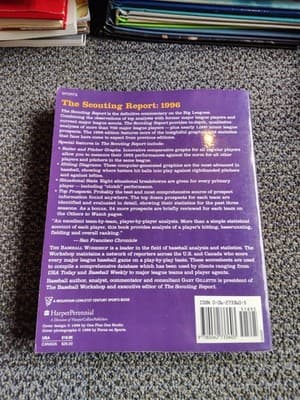 THE SCOUTING REPORT 1996 By Baseball Workshop & Gary Gillette **Mint Condition** - Thumbnail 2