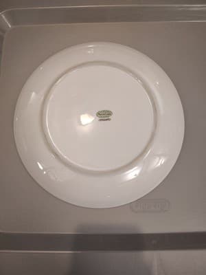 Vintage Harmony Mikuni China 10.25" Dinner Plate , White/Pink Roses Saucer Japan - Thumbnail 2