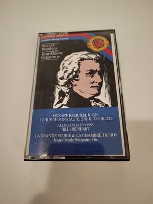 Jean Cluade Malgoire - Mozart Requiem Cassette *Tested* Three Church Sonatas