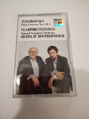 Tchaikovsky - Piano Conc 1 & 3 Feltsman Rostropovich cassette tape. New