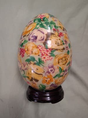 Easter Egg Formalities By Baum Brothers Collectible Floral With Stand