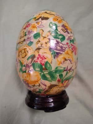 Easter Egg Formalities By Baum Brothers Collectible Floral With Stand - Thumbnail 2