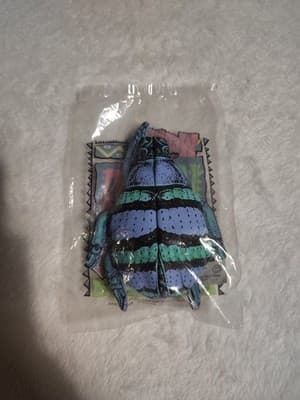 Wendy's Kids' Meal Toy 2000 Wild Life - Purple Beetle Plush Bean Bag - Thumbnail 2