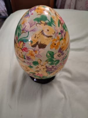 Easter Egg Formalities By Baum Brothers Collectible Floral With Stand - Thumbnail 3