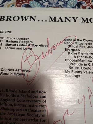 Ronnie Brown: Many Moods VINYL LP ALBUM IF I WERE A BELL, AUTOGRAPHED - Thumbnail 3