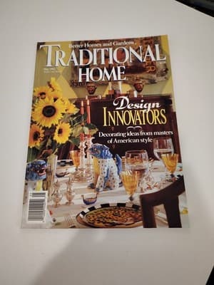 Traditional Home Magazine, May 1992. Design Innovators, Decorating Ideas.