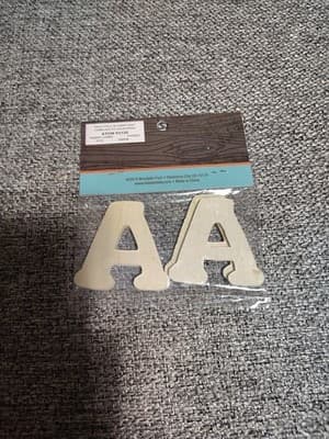 Hobby Lobby Woodpile 1.75” Wood Letters (4 Pieces Of Letter A) Still Sealed New - Thumbnail 2