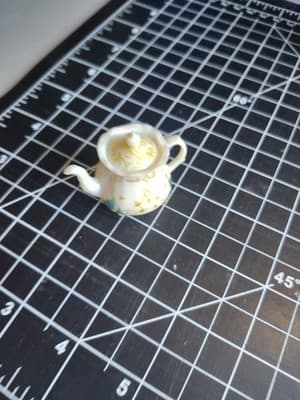 MINIATURE 1.5” X 2” PVC TEA POT WITH FACE ON FRONT FIGURE UNBRANDED (MF175) - Thumbnail 2