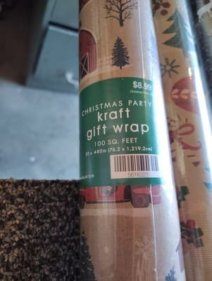 8 Pack Christmas Wrapping Paper Rolls Various Prints And Square Ft-NEW - Thumbnail 3