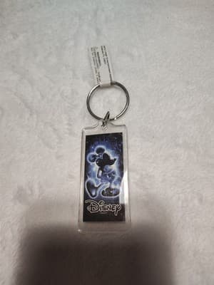 Disney Mickey Mouse Castle Background Electric Energy Blue Keychain Souvenir A+ - Thumbnail 2
