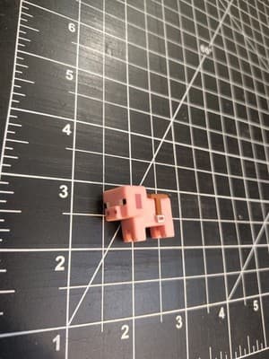 Minecraft Mini-Figures Stone Series 2 1" Pig with Saddle Figure Mojang - Thumbnail 2