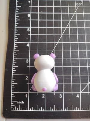 Peppa Pig Fair Merry Go Round Panda Figure Replacement Jazwares 2003 Vtg Purple - Thumbnail 2