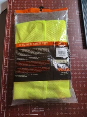 Walls XL (46-48) Hi -Vis ANSI-2 Mesh Safety Vest Reflective Yellow Hook Loop - Thumbnail 2