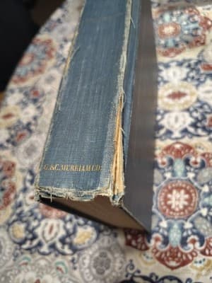 Vintage Webster's Seventh New Collegiate Dictionary Blue & Gold Hardcover 1972 - Thumbnail 4
