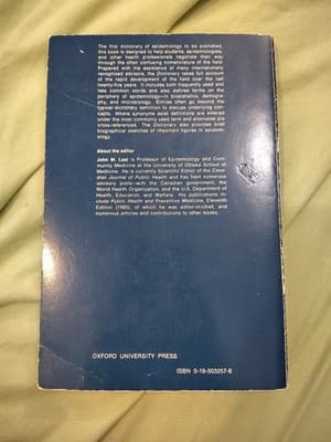A Dictionary of Epidemiology - Paperback By Last, John M. - GOOD - Thumbnail 2