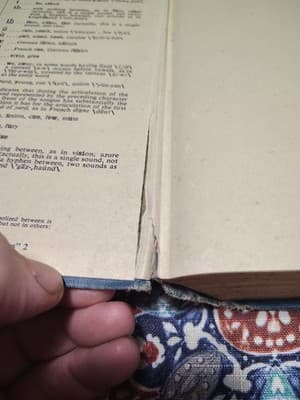 Vintage Webster's Seventh New Collegiate Dictionary Blue & Gold Hardcover 1972 - Thumbnail 6