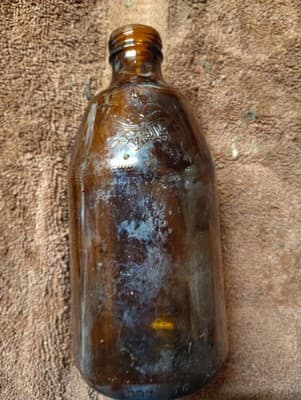 Vintage Anheuser Busch Stubby Beer Bottle Brown Amber Glass Collectible Embossd - Thumbnail 2