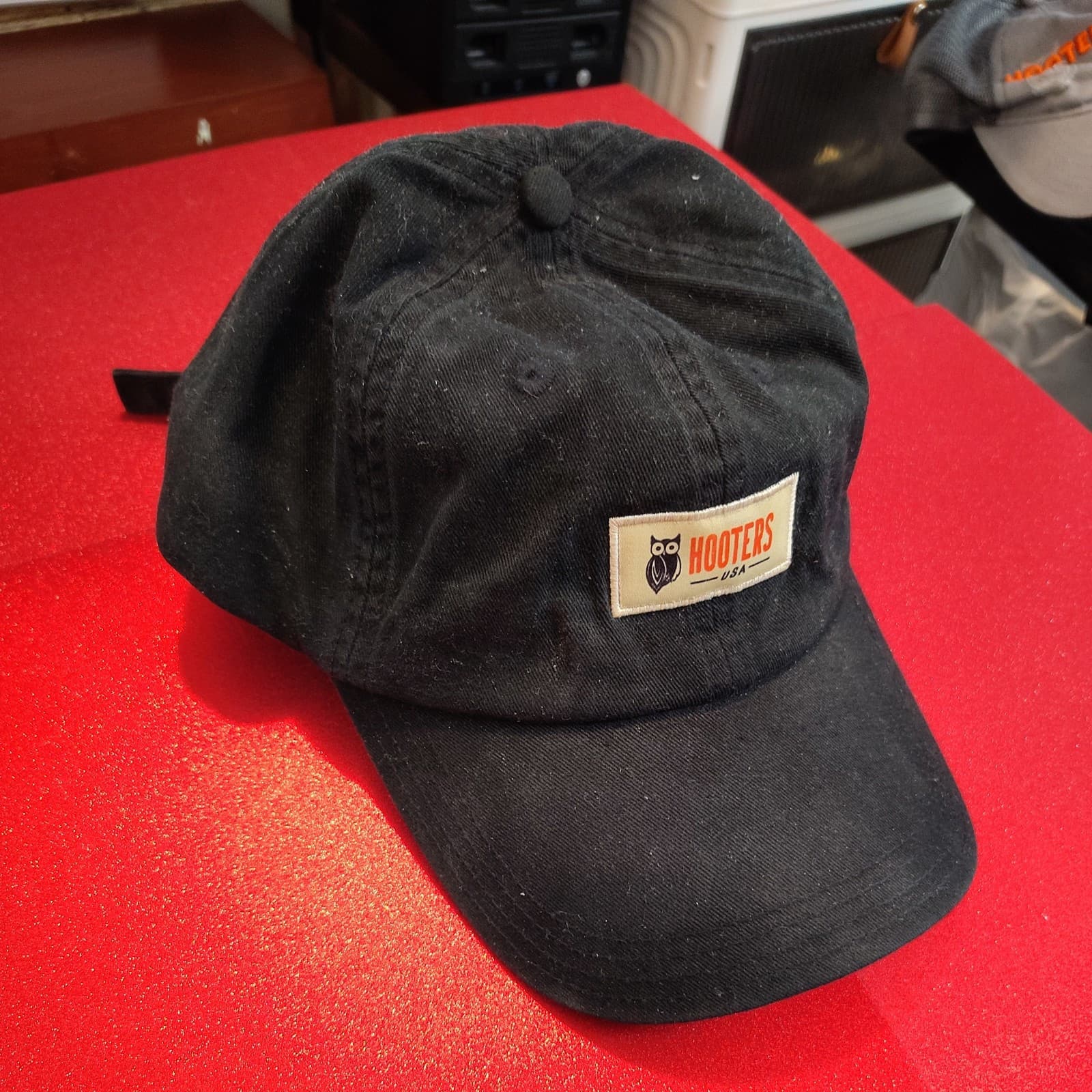 Hooters Strapback Cap Hat Logo Crew Uniform Employee Black Chicken Wings - Thumbnail 3