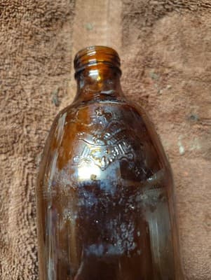 Vintage Anheuser Busch Stubby Beer Bottle Brown Amber Glass Collectible Embossd - Thumbnail 3