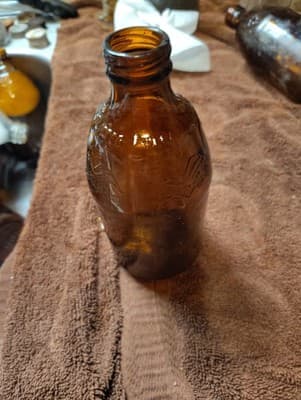 Vintage Anheuser Busch Stubby Beer Bottle Brown Amber Glass Collectible Embossd - Thumbnail 4