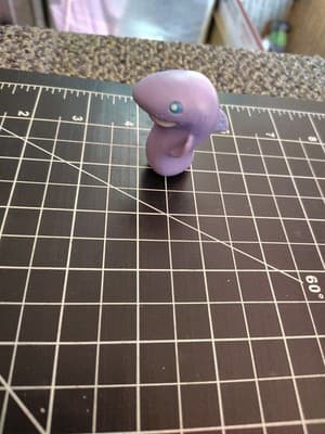 Disney Miniature Shark Figure Purple Smiling Cake Topper-Just Play 1.5" Tall - Thumbnail 2