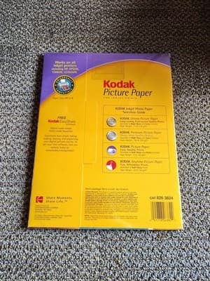 Kodak Picture Paper 8 1/2 x 11" Matte Inkjet Print 25 Sheets PP-1-A New Sealed - Thumbnail 2