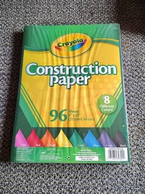9" x 12" 8-Assorted Color Construction Paper - 96/Pack