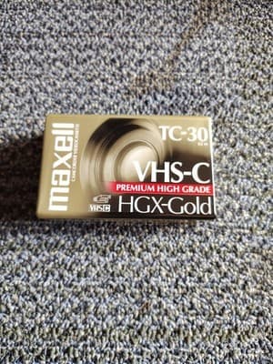 Maxwell TC-30 HGX Gold VHS-C Video Camcorder Tape Premium High Grade