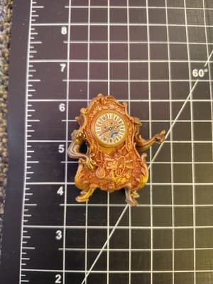 Disney Beauty and the Beast Live Action Cogsworth Clock 2" Rubber Figure 2